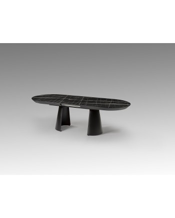 CAPRI -MESA COMEDOR- T MARMOL NEGRO